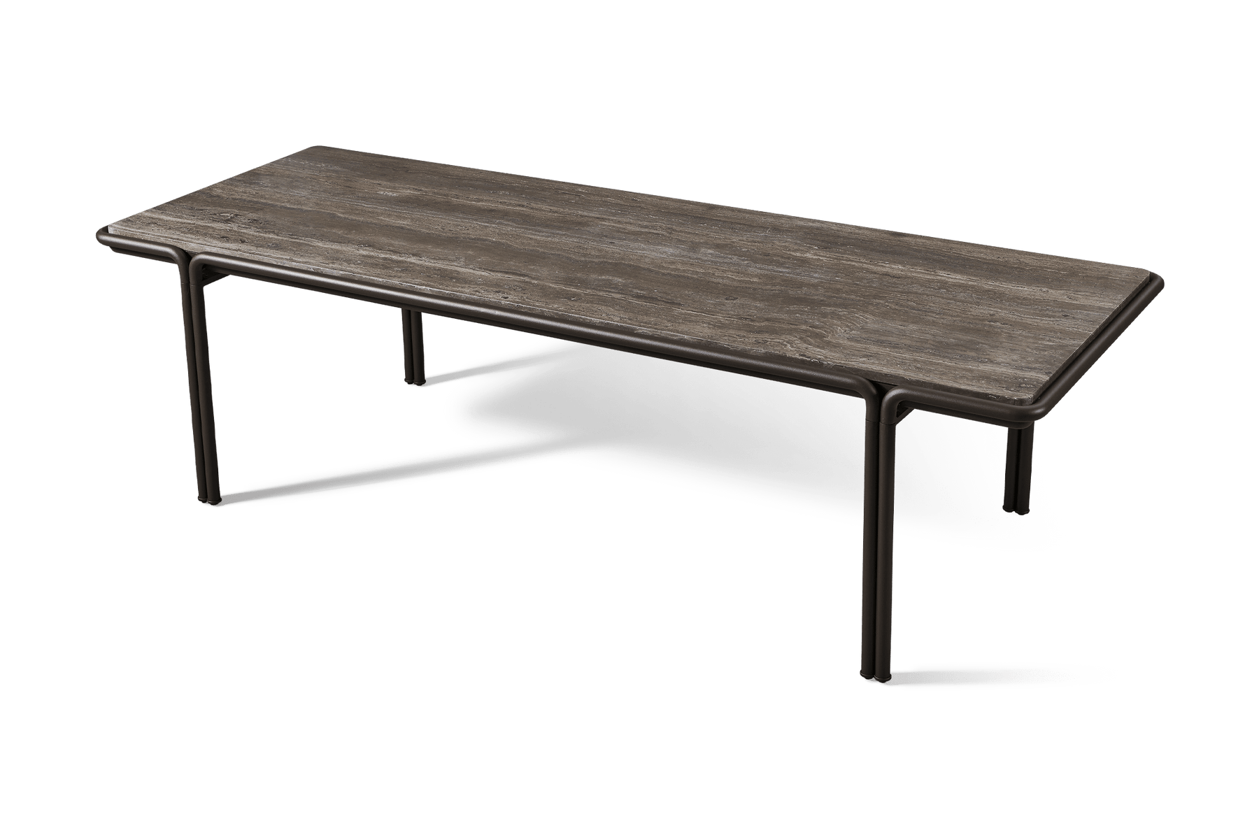 Valencia Cassius Aluminum Outdoor Rectangle Dining Table, Grey