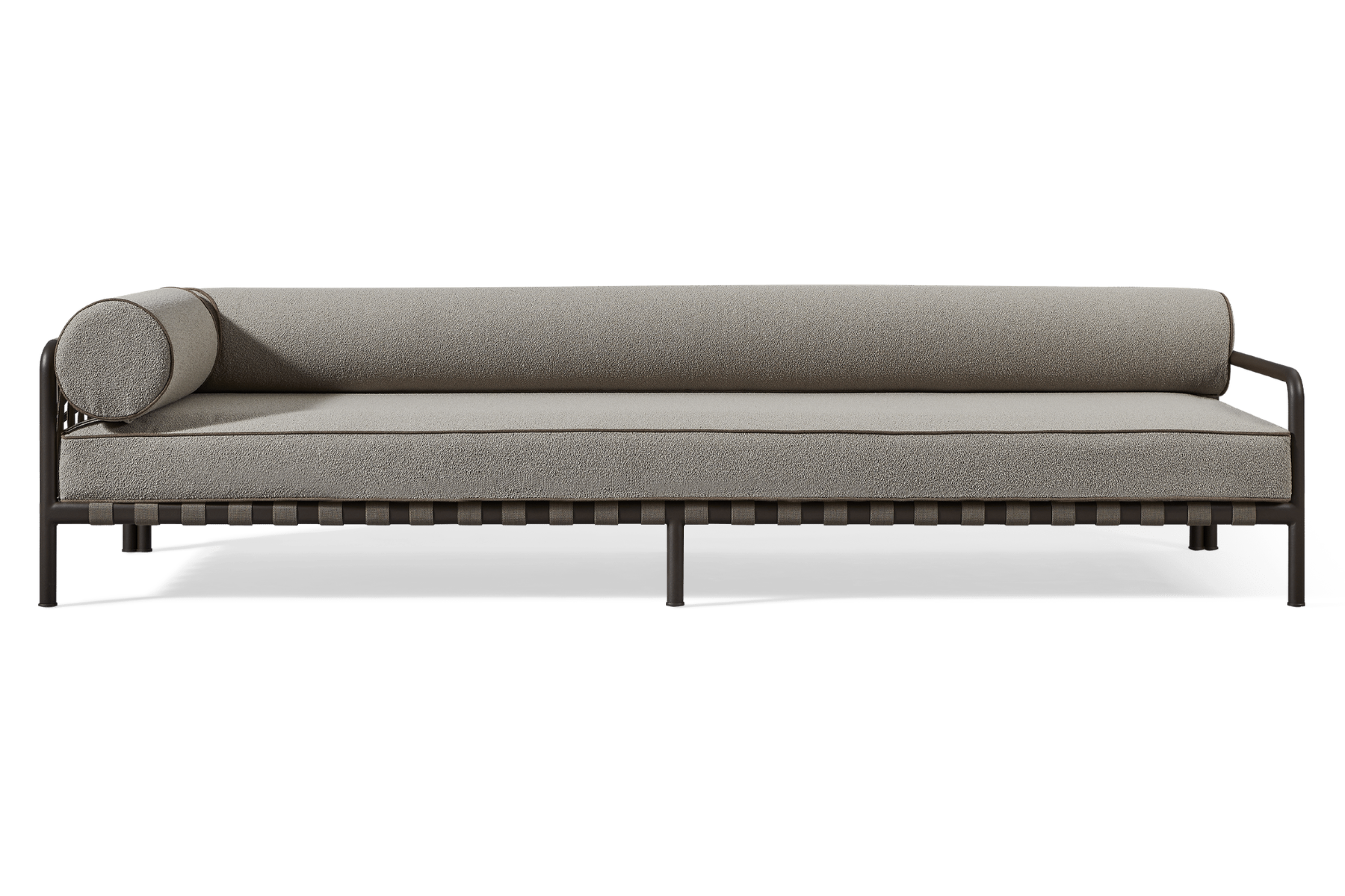 Valencia Cassius Aluminum Outdoor Left Arm Sofa, Grey