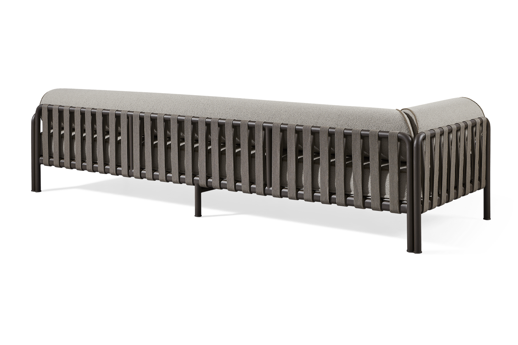 Valencia Cassius Aluminum Outdoor Left Arm Sofa, Grey