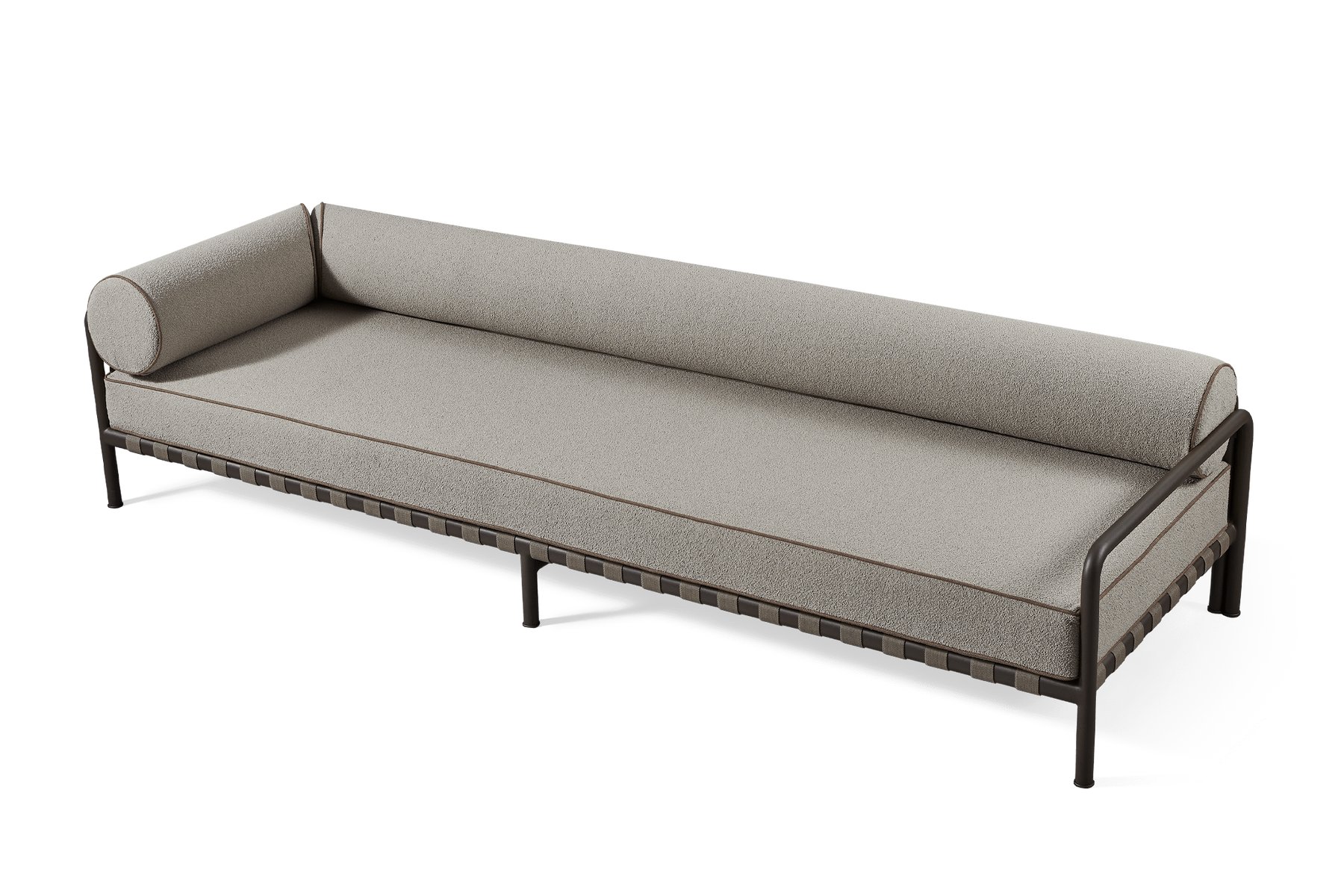 Valencia Cassius Aluminum Outdoor Left Arm Sofa, Grey