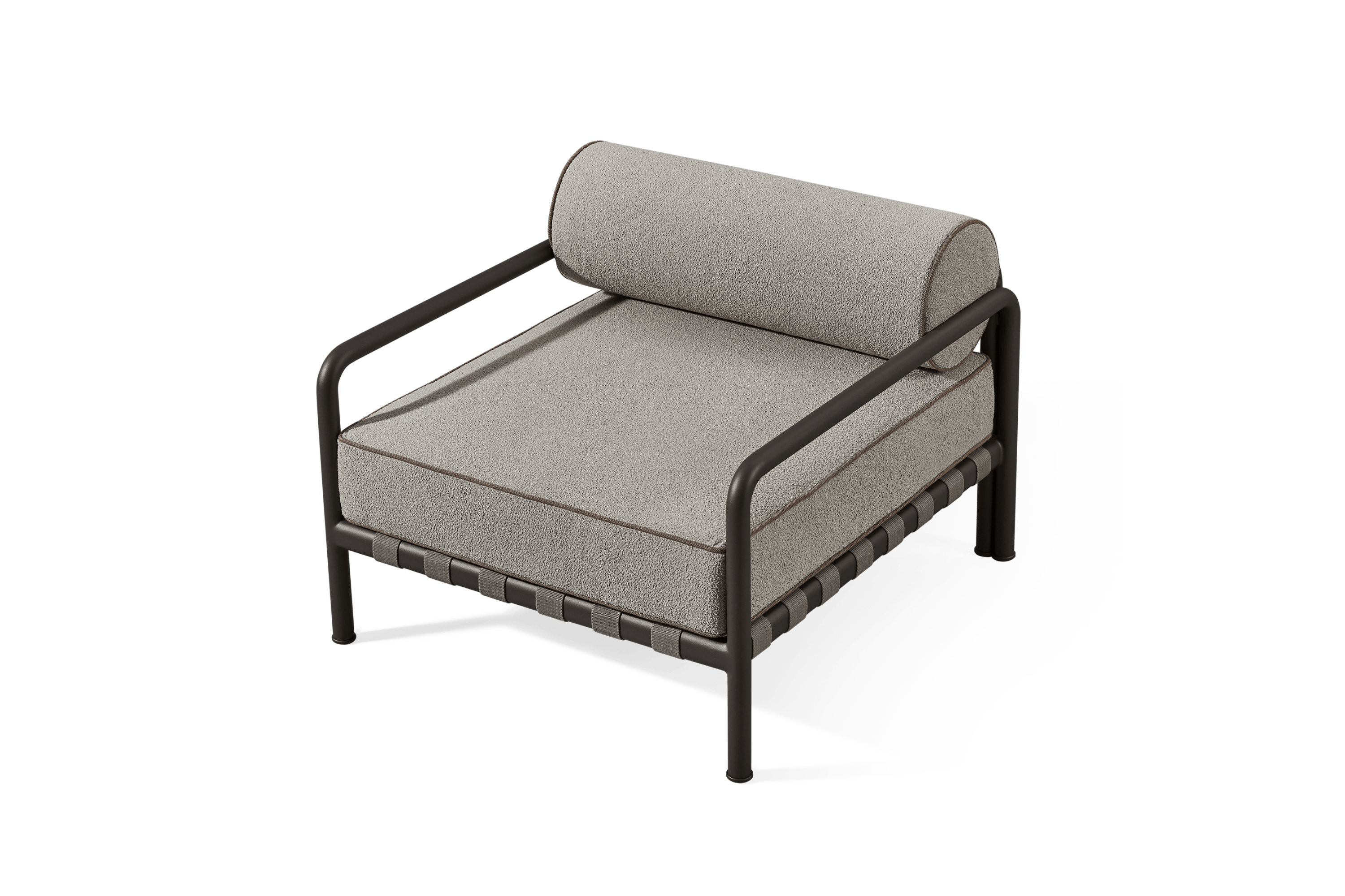 Valencia Cassius Aluminum Outdoor Lounge Chair, Grey