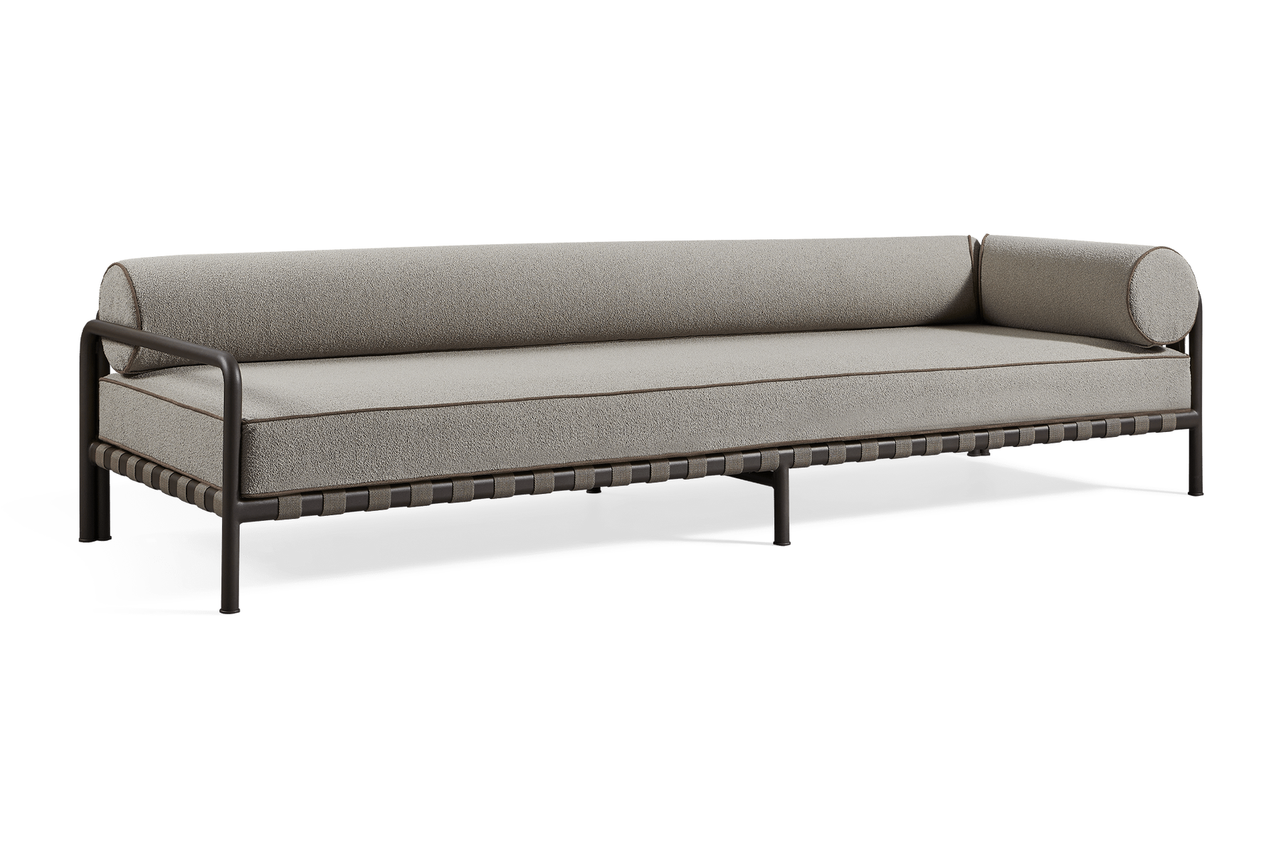 Valencia Cassius Aluminum Outdoor Right Arm Sofa, Grey