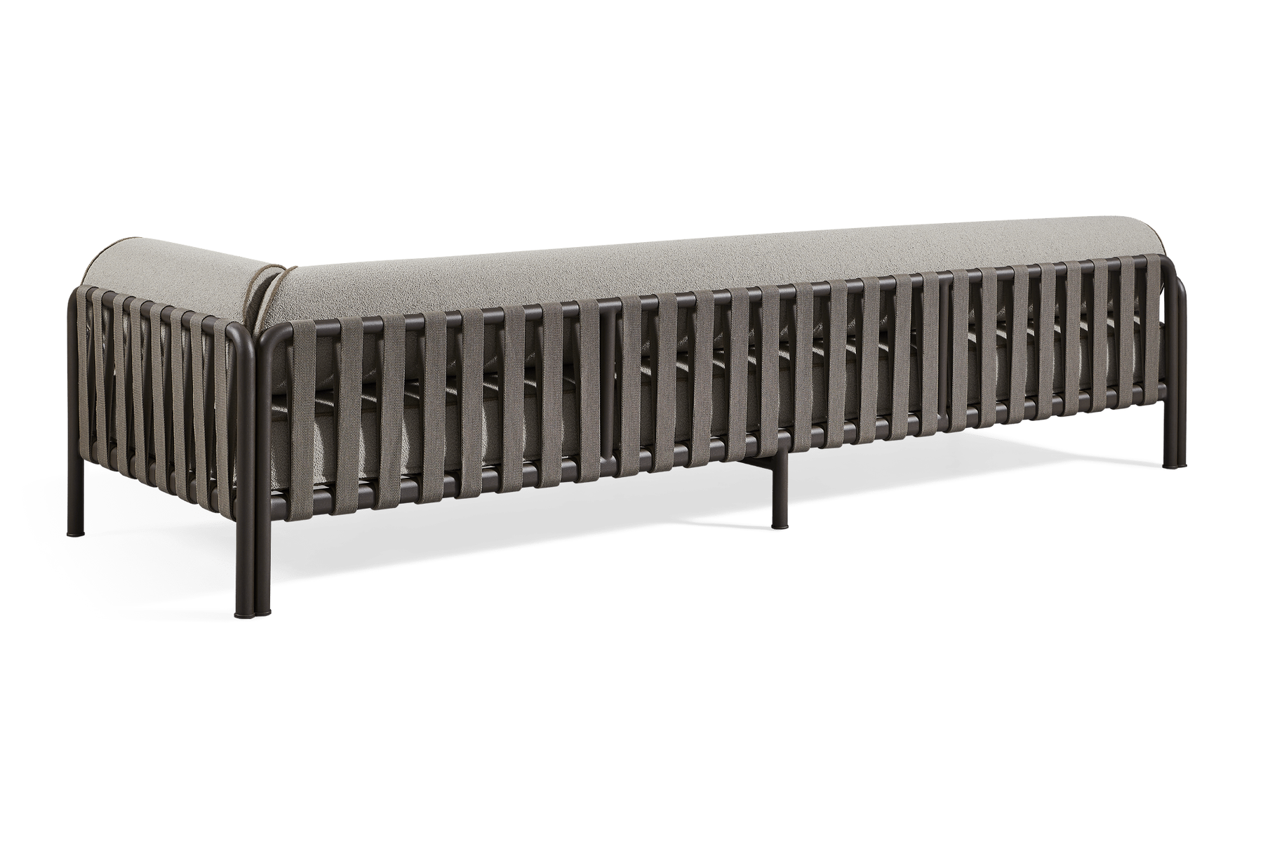 Valencia Cassius Aluminum Outdoor Right Arm Sofa, Grey