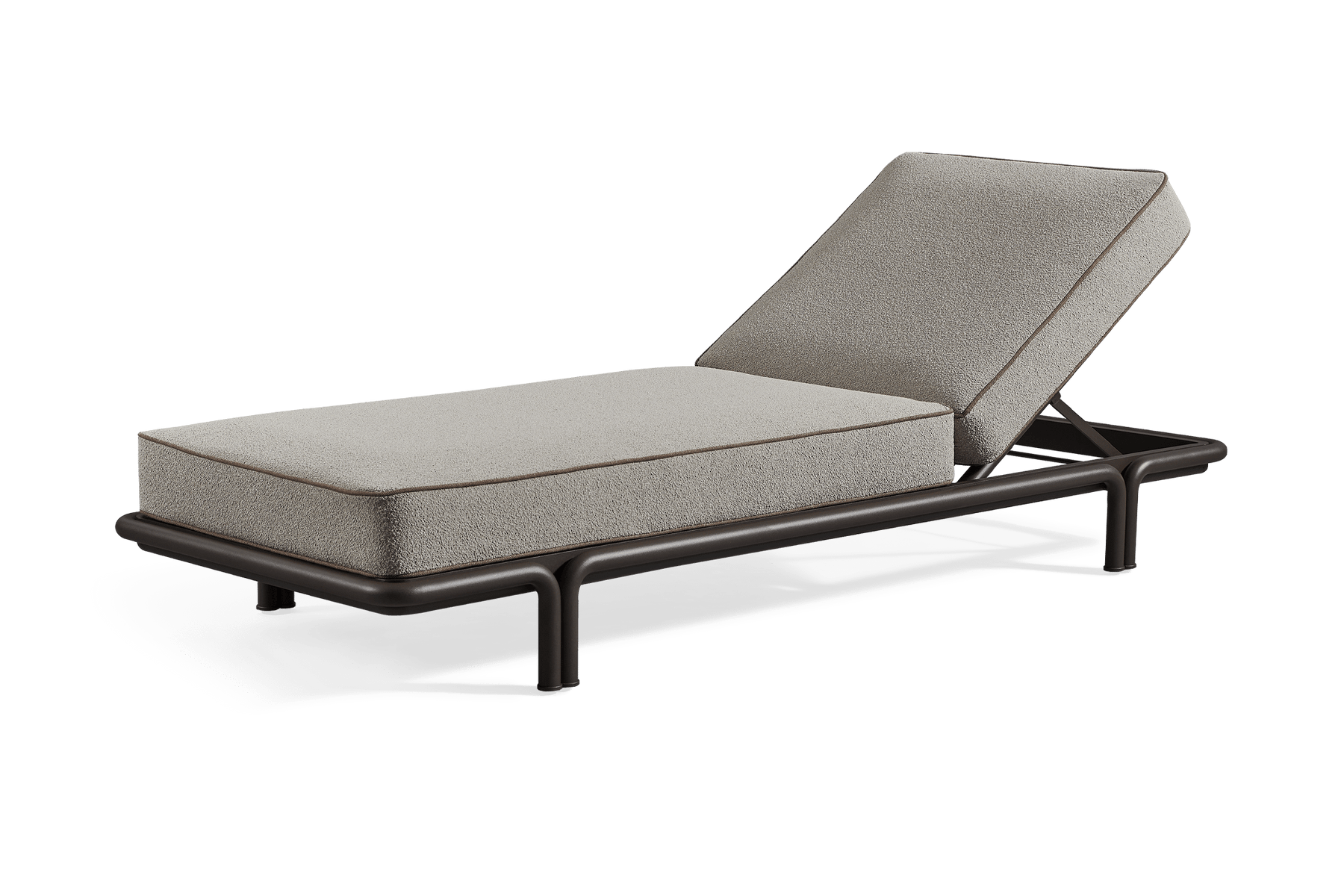 Valencia Cassius Aluminum Outdoor Sun Lounge, Grey