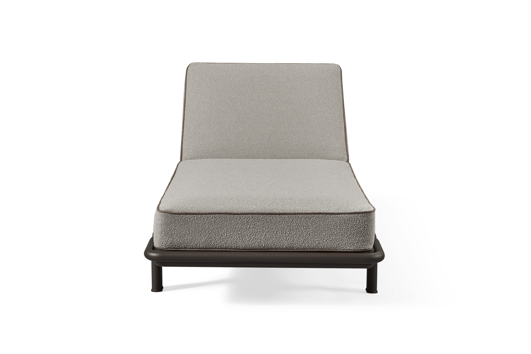 Valencia Cassius Aluminum Outdoor Sun Lounge, Grey