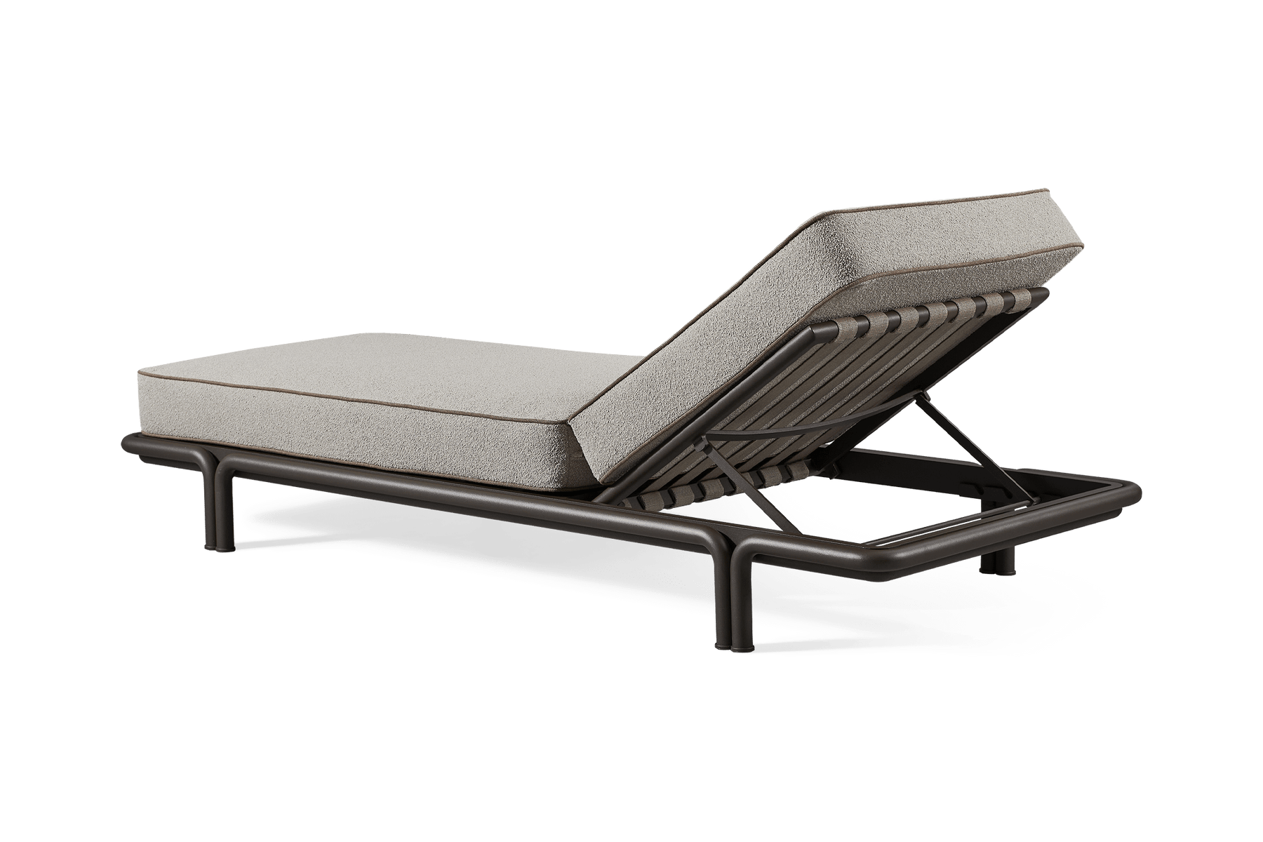 Valencia Cassius Aluminum Outdoor Sun Lounge, Grey