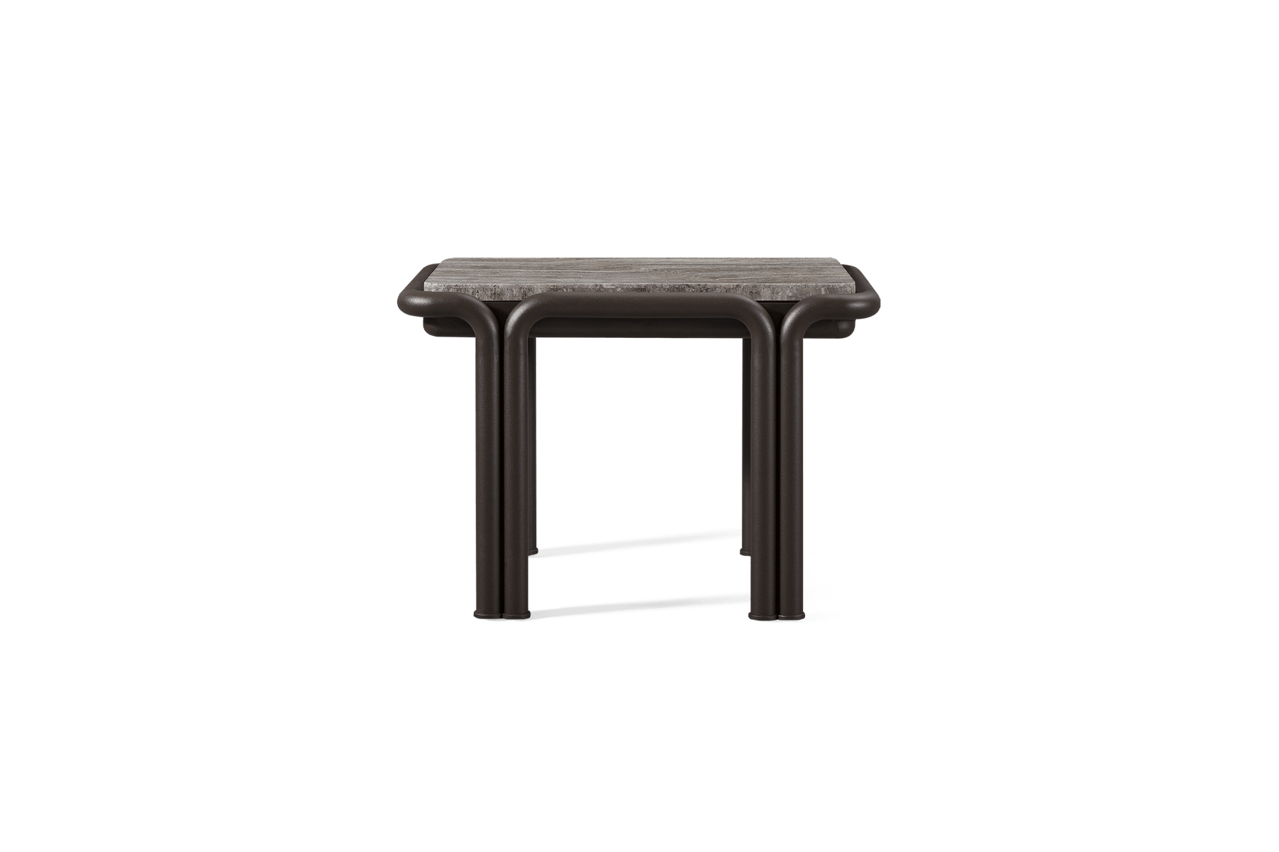 Valencia Cassius Aluminum Outdoor Side Table, Grey