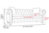 Cerna Fabric Chesterfield Sofa