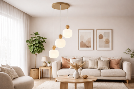 Ballo Scandinavian 3-Light Pendant Ceiling Light Fixture for Kitchen Island, Dining Room & Living Room