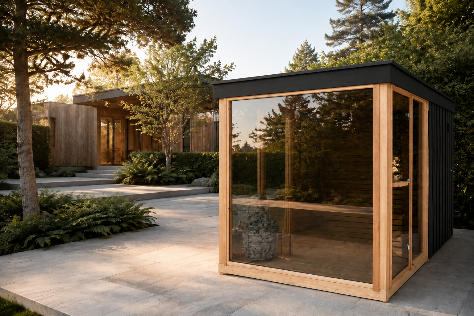 Nordic Style Outdoor Canadian Red Cedar Finnish Sauna