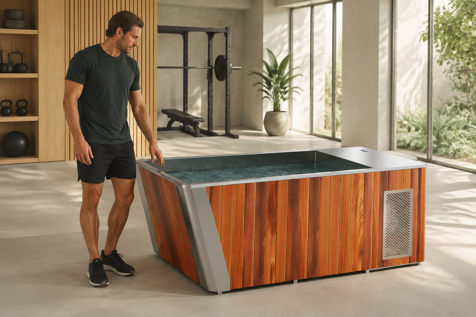Valencia Glacier Elite All-in-One Cedar Cold & Hot Plunge