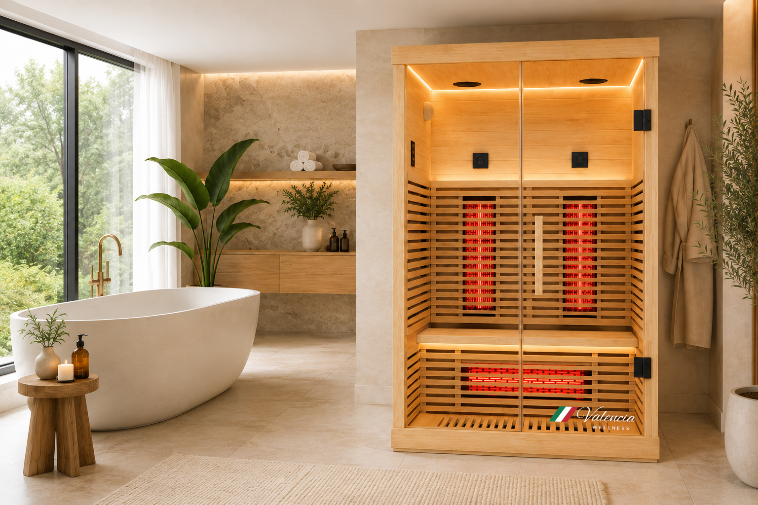 Valencia Aura™ Full Spectrum Low-EMF 2-Person Infrared Sauna