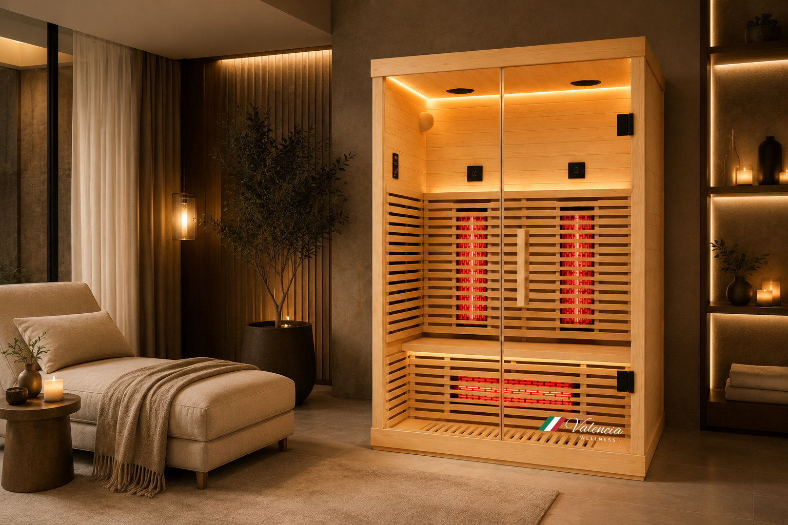 Valencia Aura™ Full Spectrum Low-EMF 2-Person Infrared Sauna