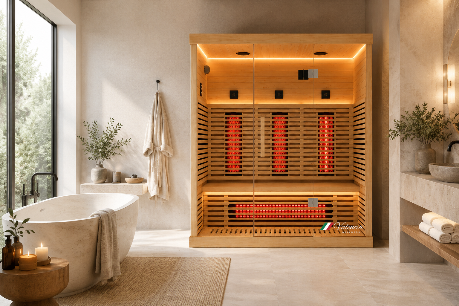 Valencia Aura™ Full Spectrum Low-EMF 3-Person Infrared Sauna
