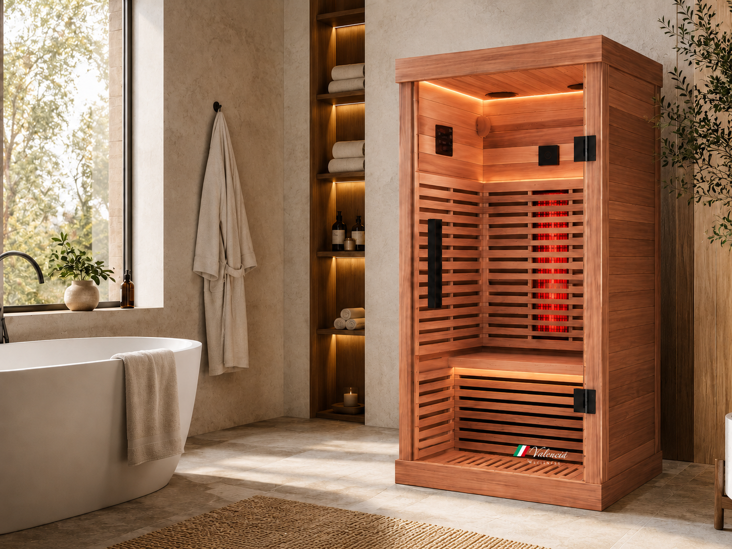 Valencia Aura™ Low-EMF 1-Person Full Spectrum Infrared Sauna