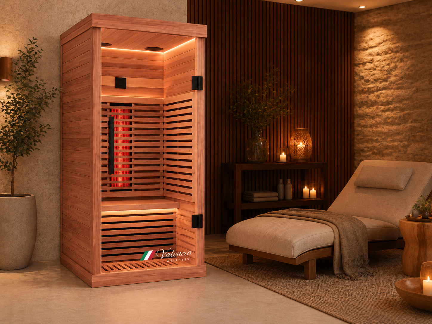 Valencia Aura™ Low-EMF 1-Person Full Spectrum Infrared Sauna
