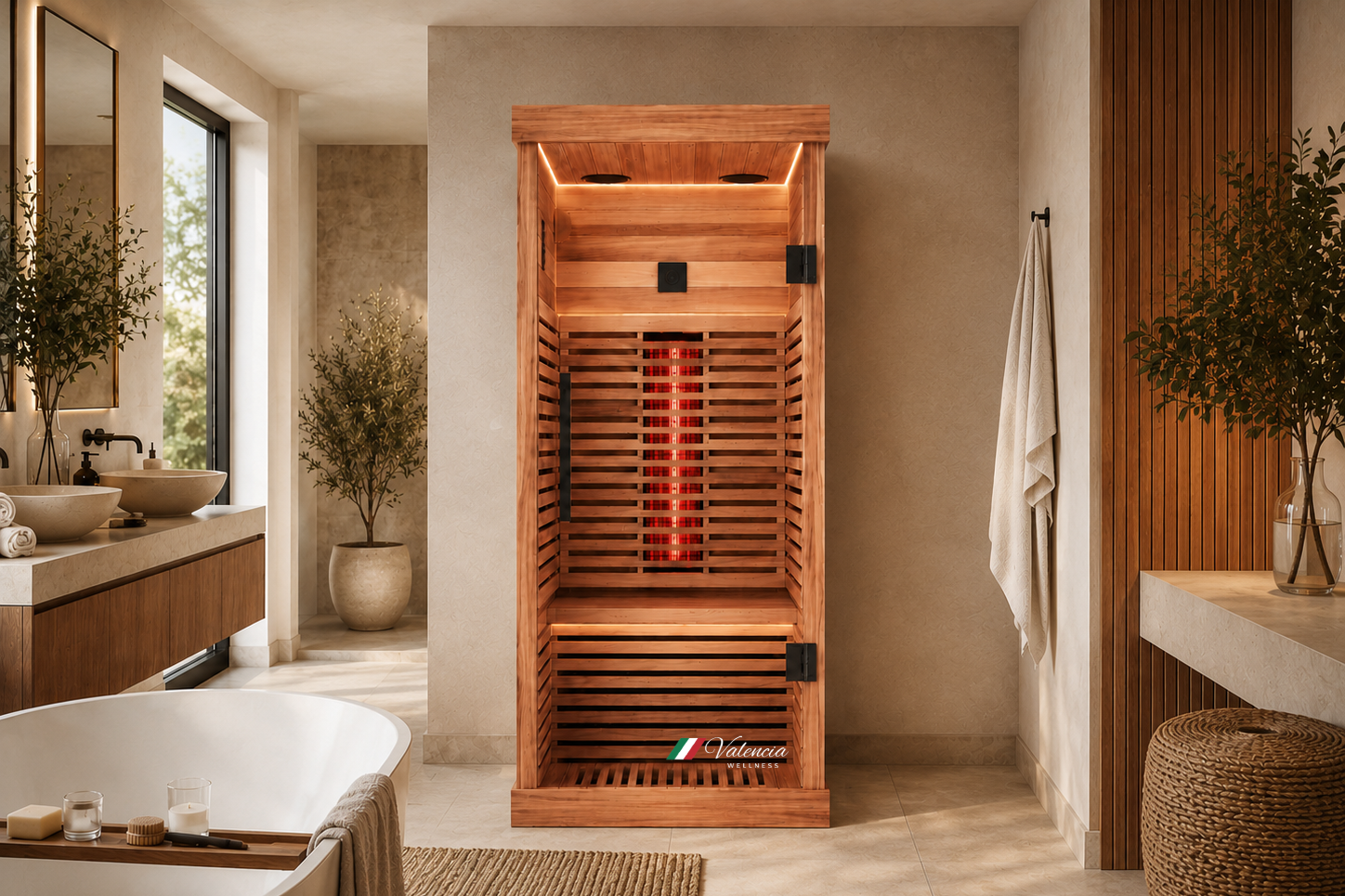 Valencia Aura™ Low-EMF 1-Person Full Spectrum Infrared Sauna