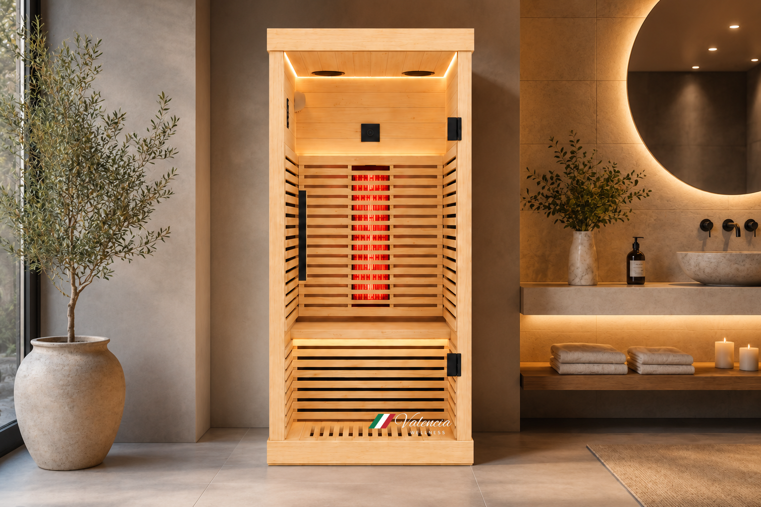 Valencia Aura™ Full Spectrum Low-EMF 1-Person Infrared Sauna