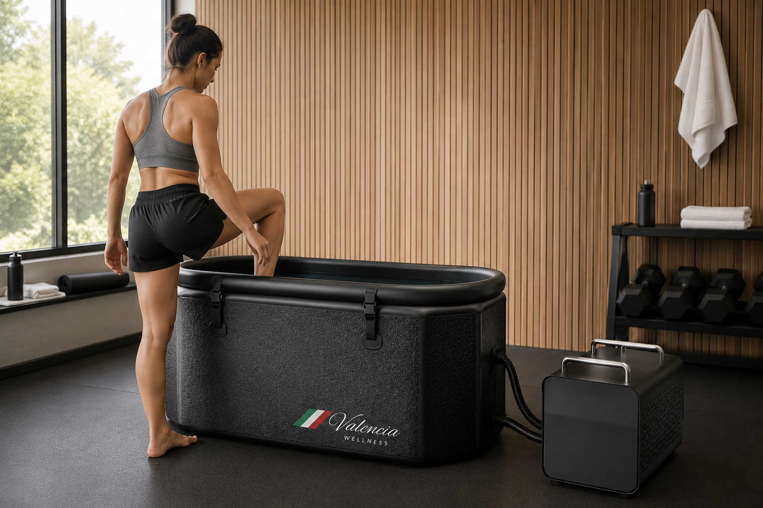 Valencia Arctic™ Precision-Chilled Portable Cold Plunge Tub Bundle