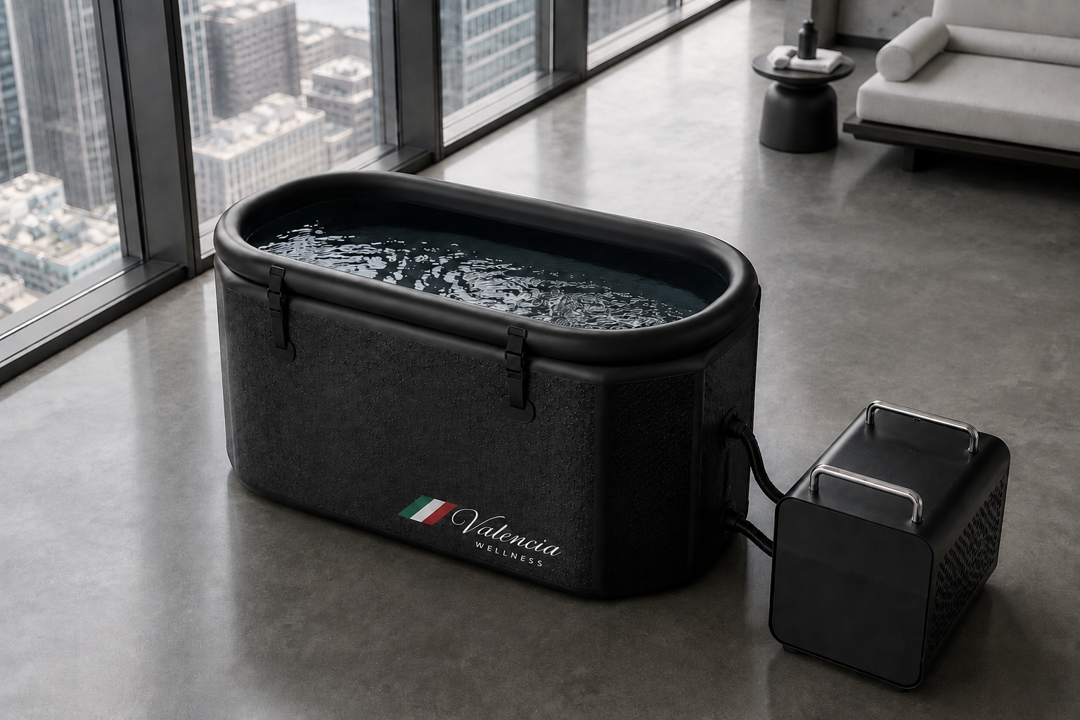 Valencia Arctic™ Precision-Chilled Portable Cold Plunge Tub Bundle