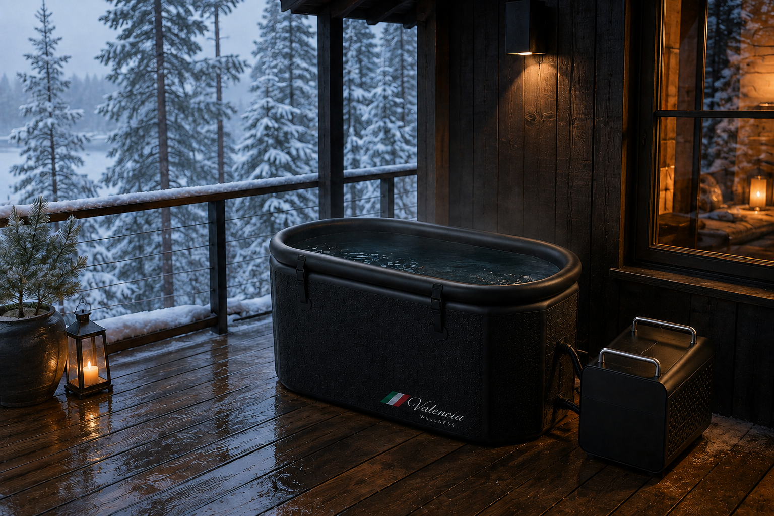 Valencia Arctic™ Precision-Chilled Portable Cold Plunge Tub Bundle