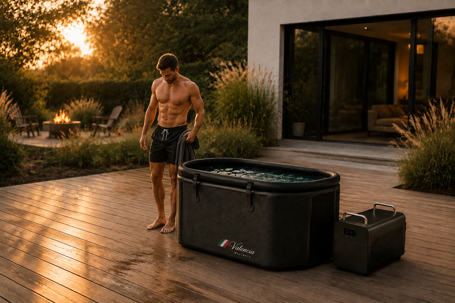 Valencia Arctic™ Precision-Chilled Portable Cold Plunge Tub Bundle