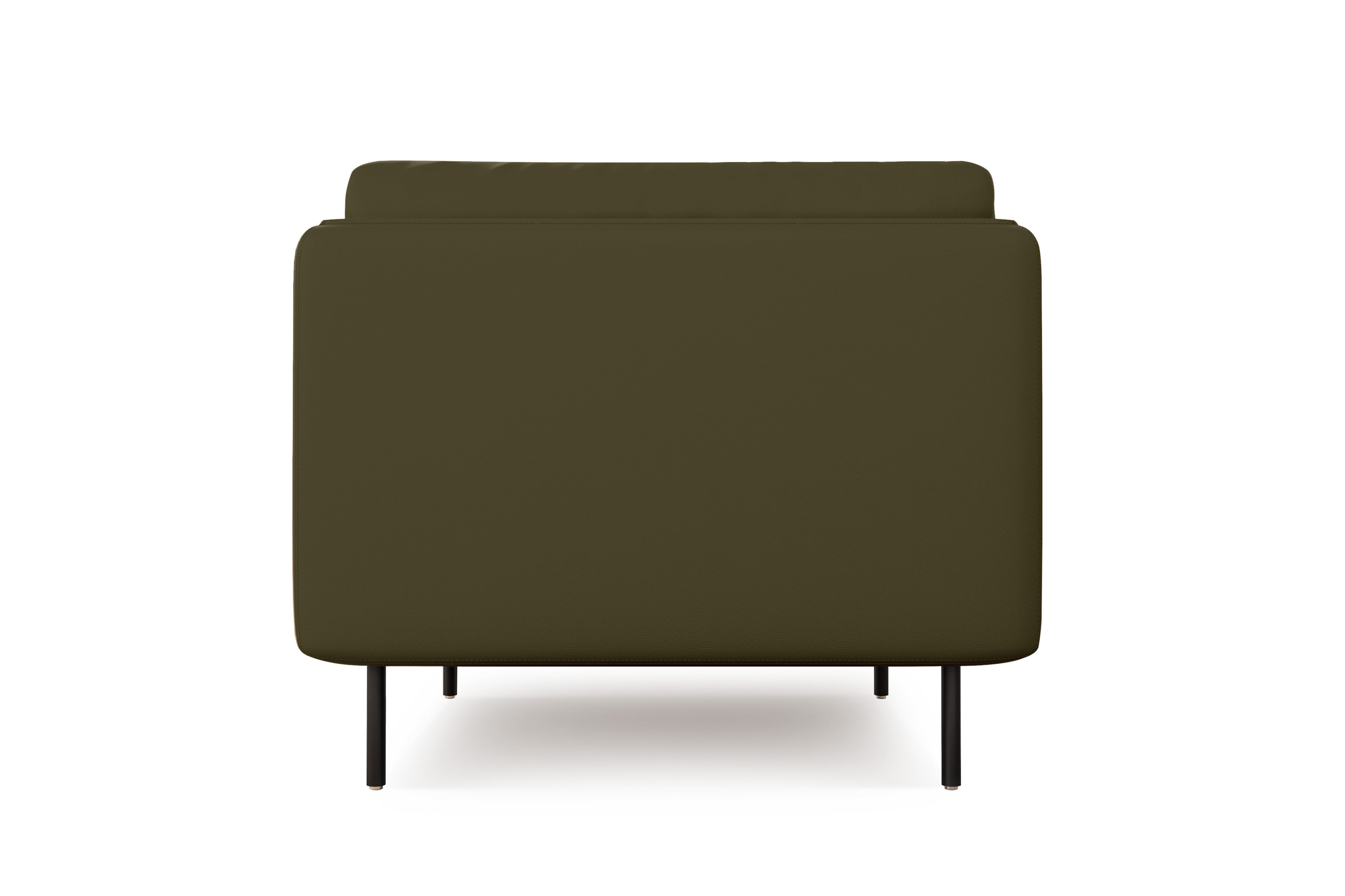 Valencia Chloe Leather Accent Chair, Olive Green