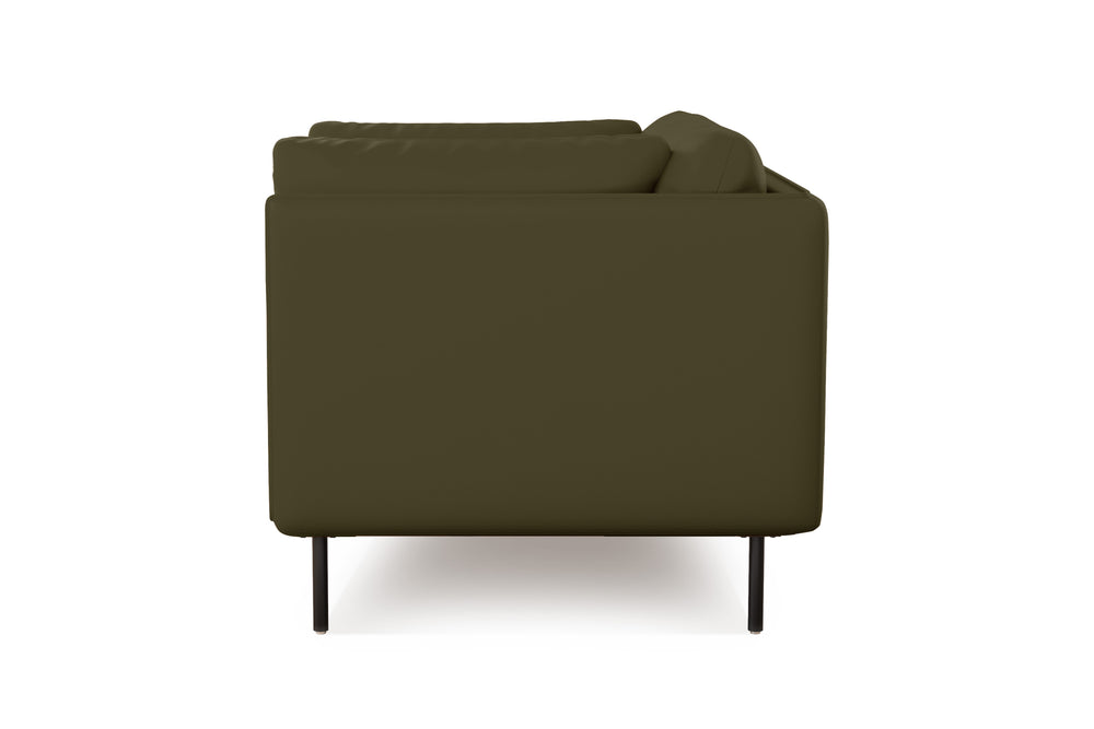 Valencia Chloe Leather Accent Chair, Olive Green