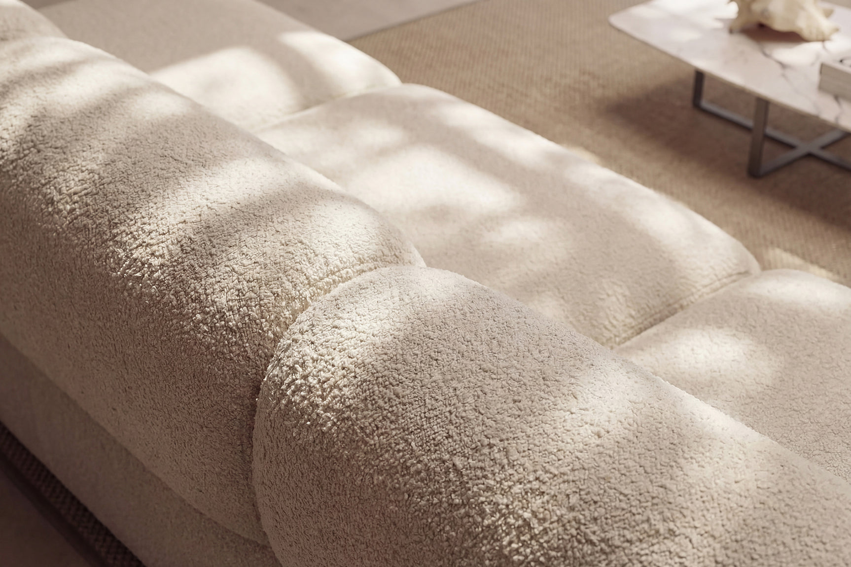 Christina Boucle Fabric Right Arm Sofa Module