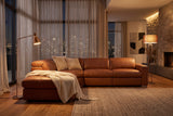 Clara Distressed Leather Recliner Sectional Sofa