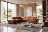 Clara Distressed Leather Recliner Sectional Sofa