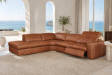 Clara Distressed Leather Recliner Sectional Sofa