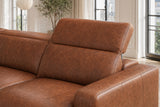 Clara Distressed Leather Recliner Sectional Sofa