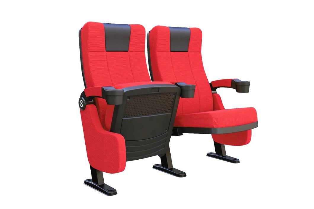 Valencia Clayton Fabric Commercial Cinema Auditorium Seats, Red