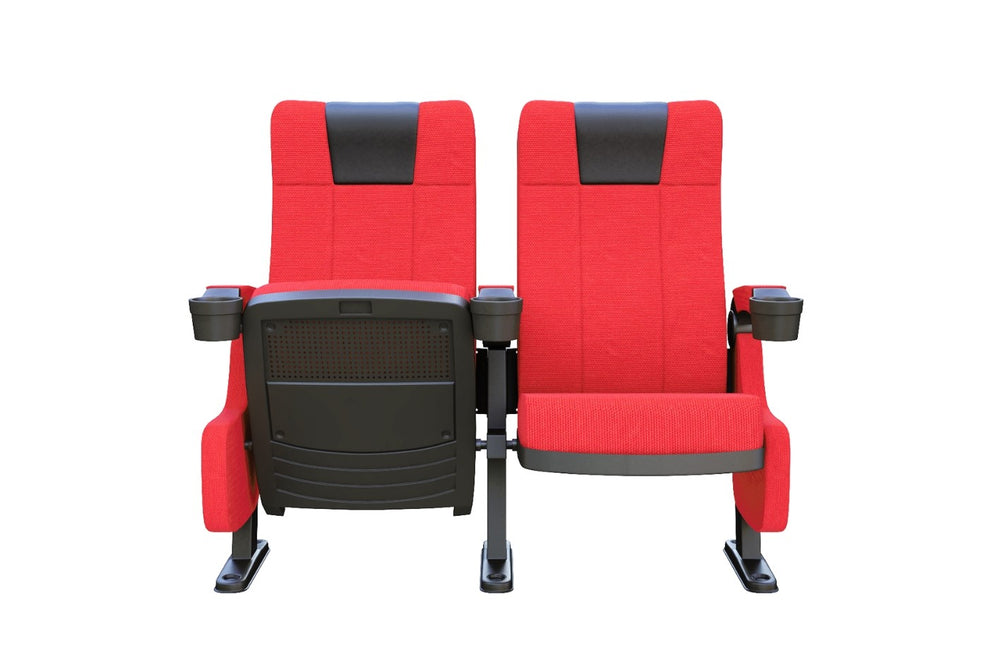 Valencia Clayton Fabric Commercial Cinema Auditorium Seats, Red