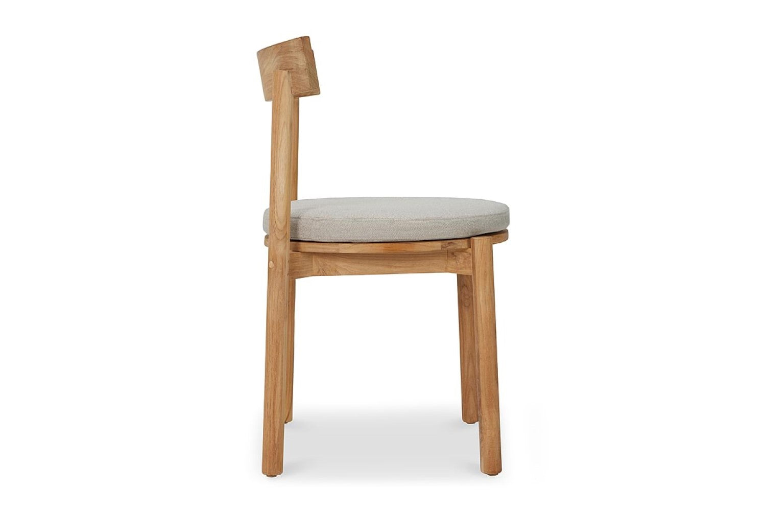 Valencia Clio Wood Outdoor Dining Chair, Natural