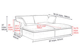 Isola Leather Theater Lounge Modular Sofa