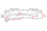 Isola Leather Theater Lounge Modular Sofa