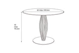 Coralie Glass Round Dining Table
