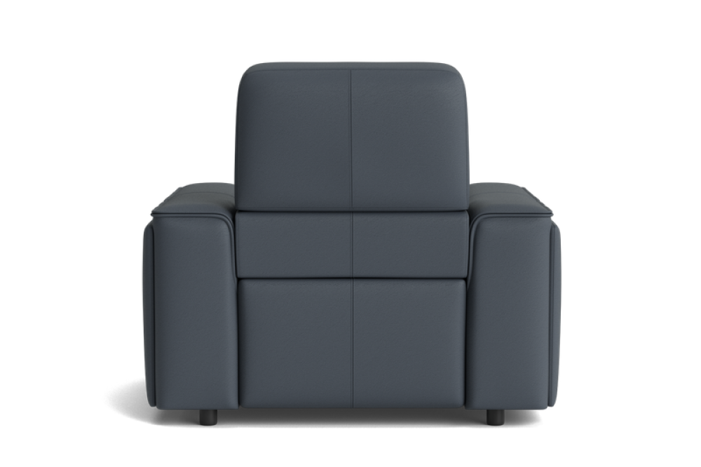 Valencia Cynthia Top Grain Leather Single Recliner Seat, Navy Blue