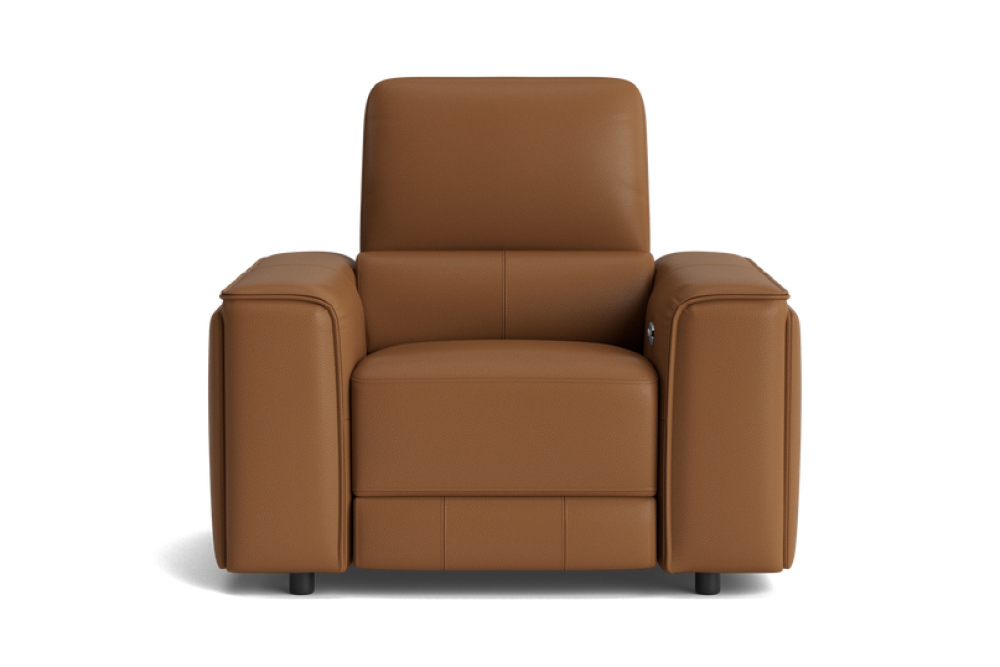 Valencia Cynthia Top Grain Leather Single Recliner Seat, Brown