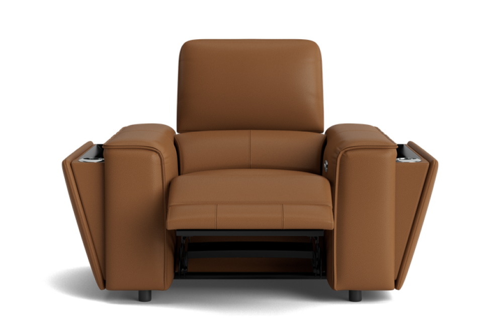 Valencia Cynthia Top Grain Leather Single Recliner Seat, Brown