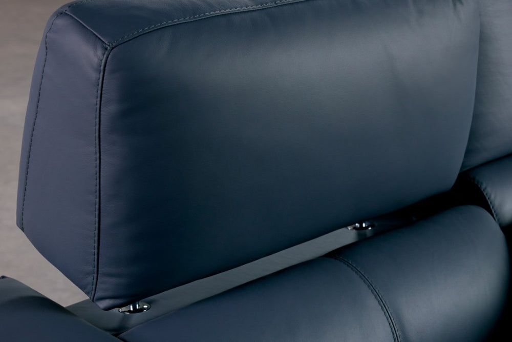 Valencia Cynthia Top Grain Leather Single Recliner Seat, Navy Blue