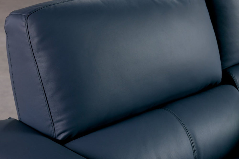 Valencia Cynthia Top Grain Leather Single Recliner Seat, Navy Blue