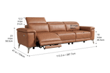 Valencia Pista Distressed Leather Reclining Sofa