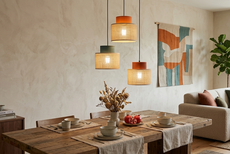 DUO Jute Mix Natural Pendant Light 3