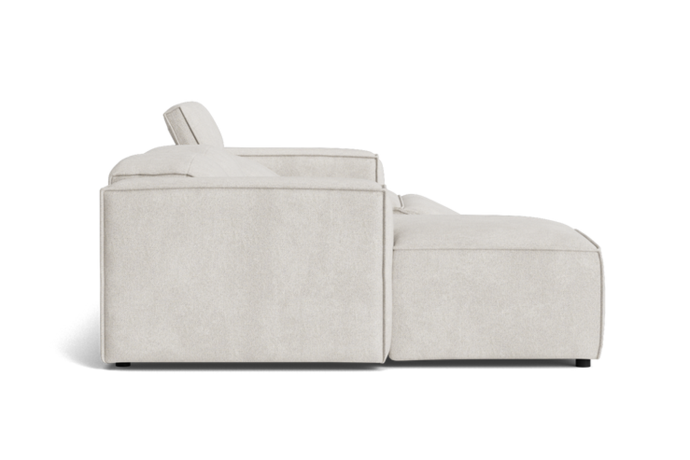 Valencia Davina Fabric Recliner Sofa, Three Seats with Left Chaise, Beige