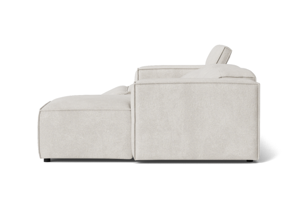 Valencia Davina Fabric Recliner Sofa, Three Seats with Right Chaise, Beige