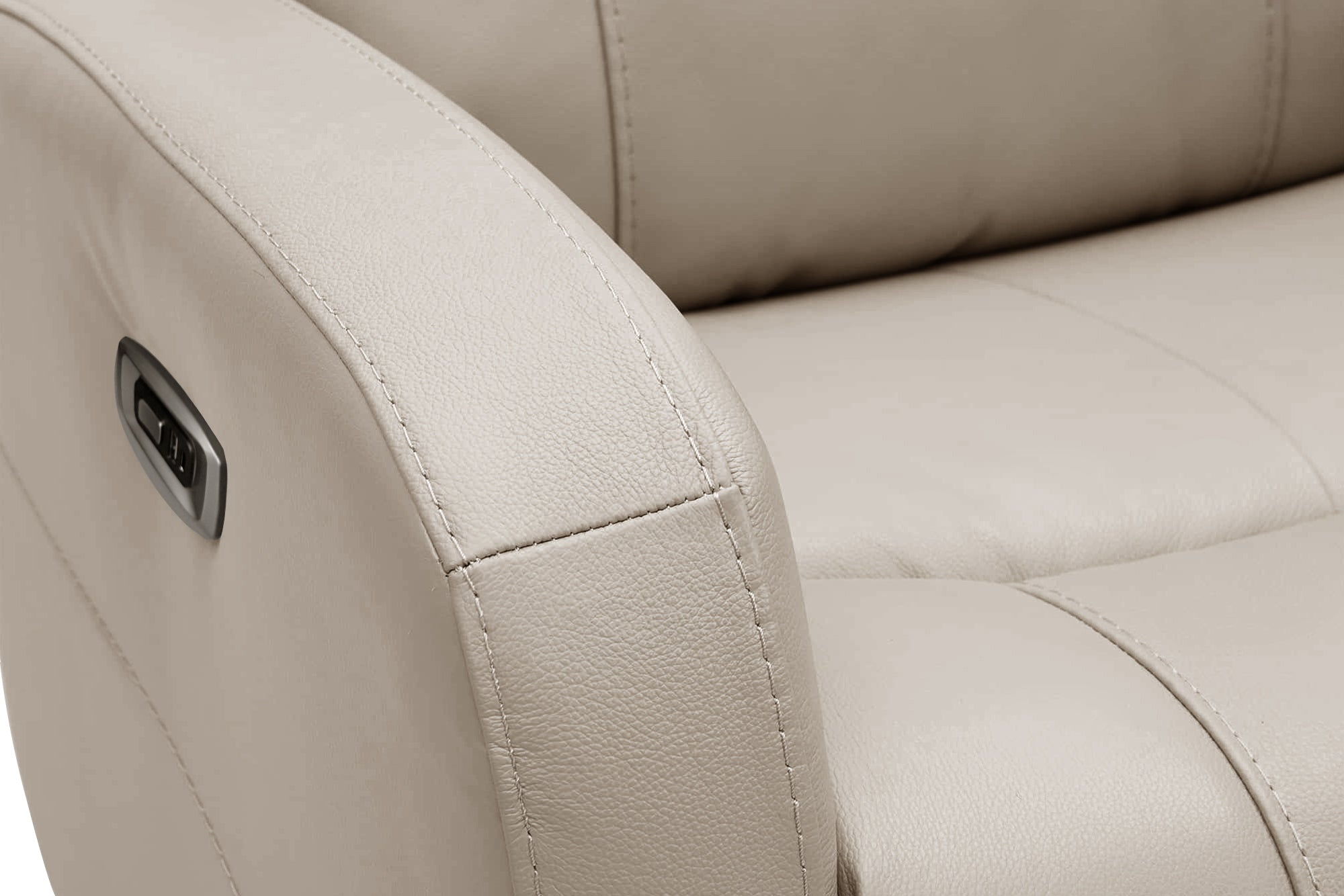Valencia Dayna Top Grain Leather Power Swivel Glider Recline Chair, Latte