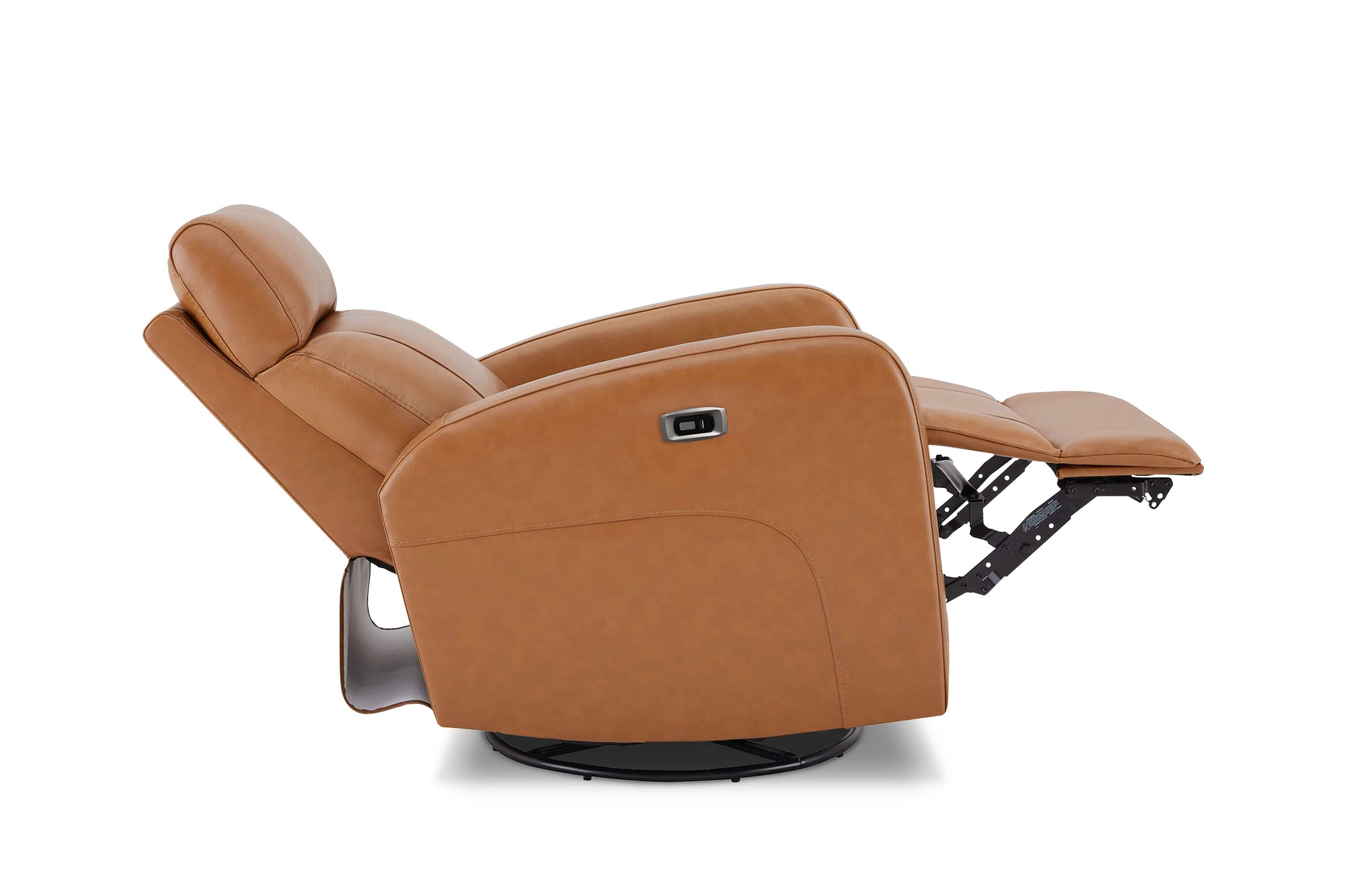 Valencia Dayna Top Grain Leather Power Swivel Glider Recline Chair, Brown